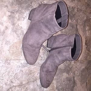 gray booties!